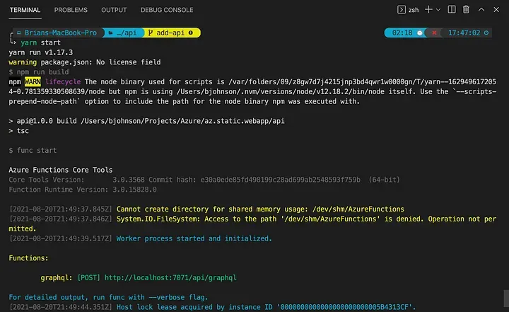 Add a Serverless GraphQL API to your Azure Static Web App