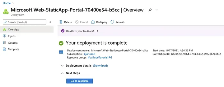 Getting Started with Azure Static Web Apps